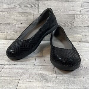 Alegria PG Lite PET-530 Black Patent Dazzler‎ Ballet Flats Women Size 9
